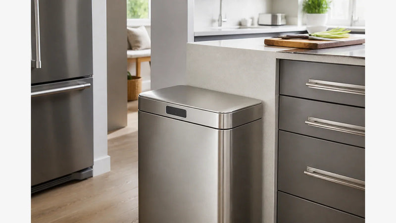 Fingerprint Resistant Stainless Kitchen Bin Uk