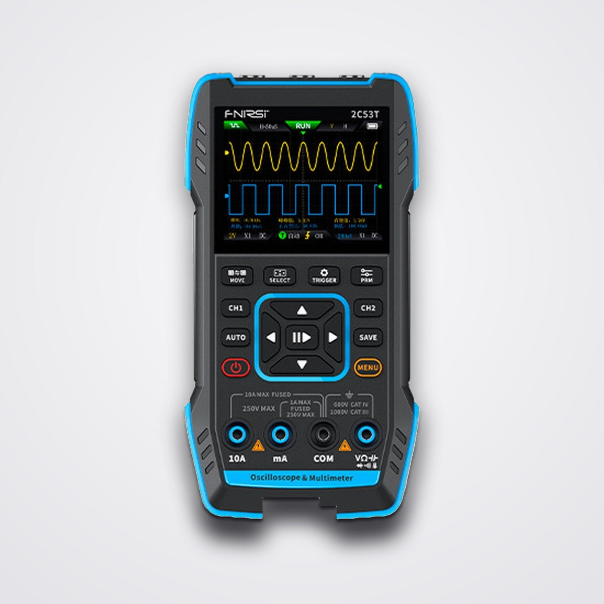 2C53T Handheld Oscilloscope Multimeter 3-in-1 with Signal Generator, 50MHz Dual Channel
