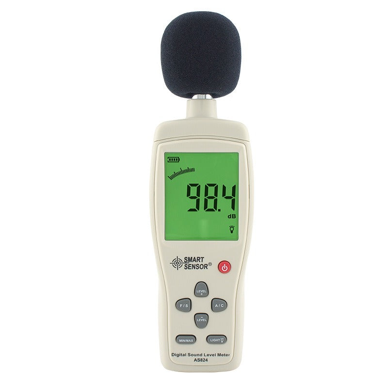 Smart Sensor AS824 digital sound level meter front view
