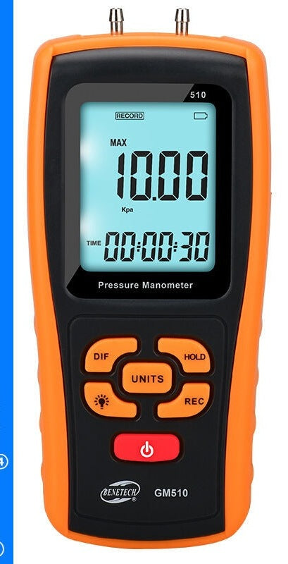 BENETECH GM510 Digital Differential Pressure Manometer