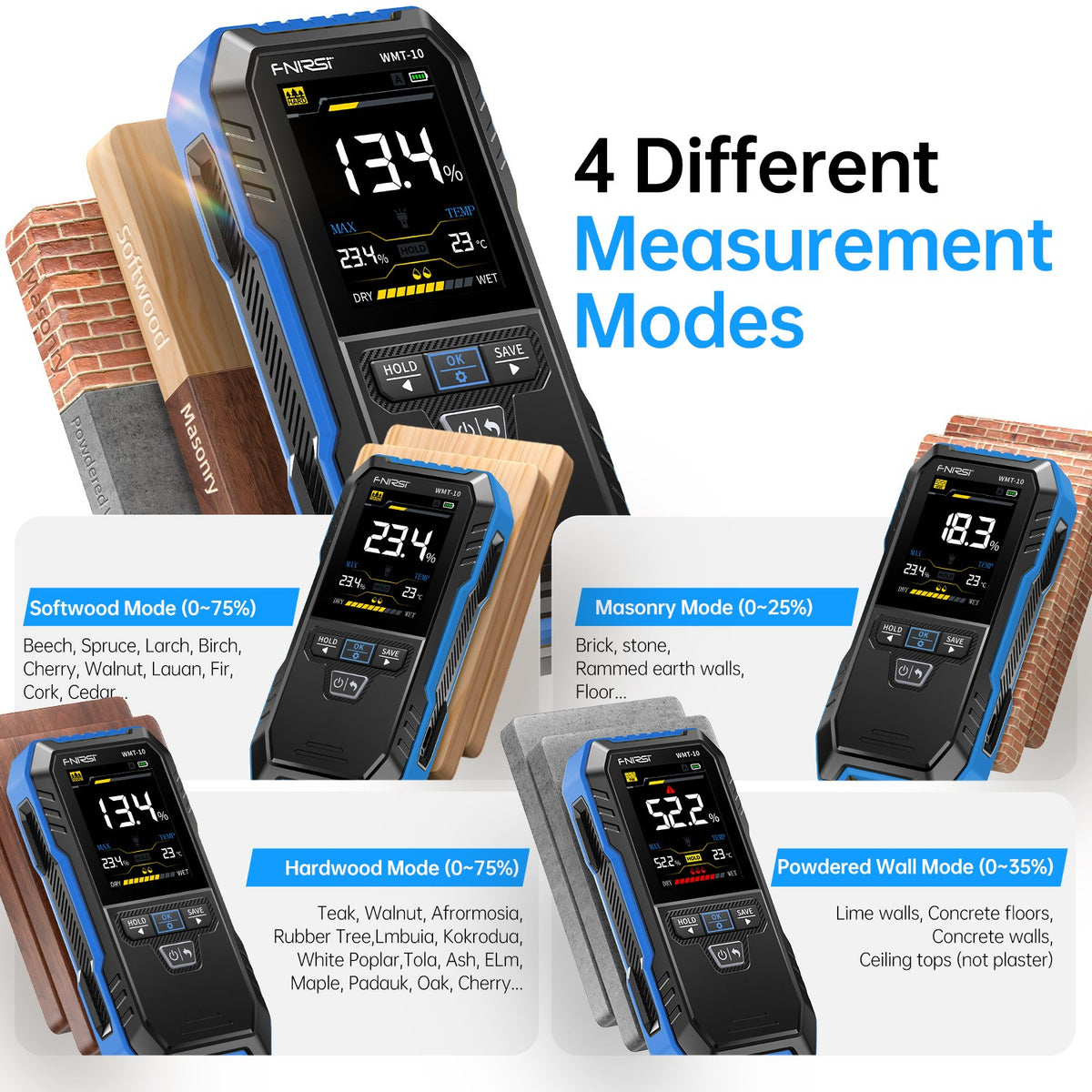 FNIRSI WMT-10 log moisture meter image 1