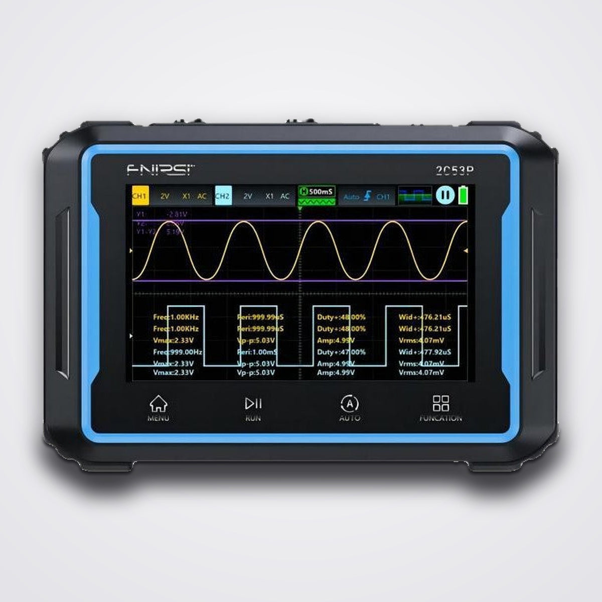 FNIRSI 2C53P 3 in 1 Handheld Oscilloscope, 50MHz 2CH