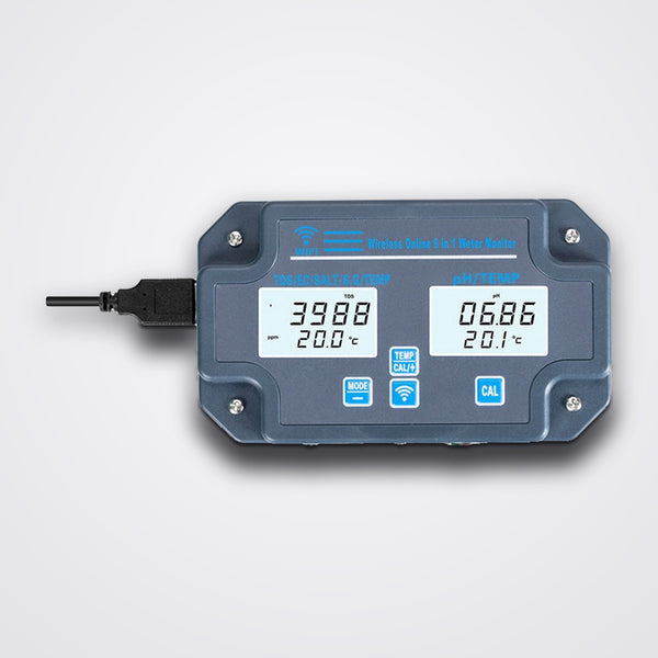 PH-W3988 6-in-1 WiFi Water Quality Monitor - pH & TDS Water Quality Tester WiFi