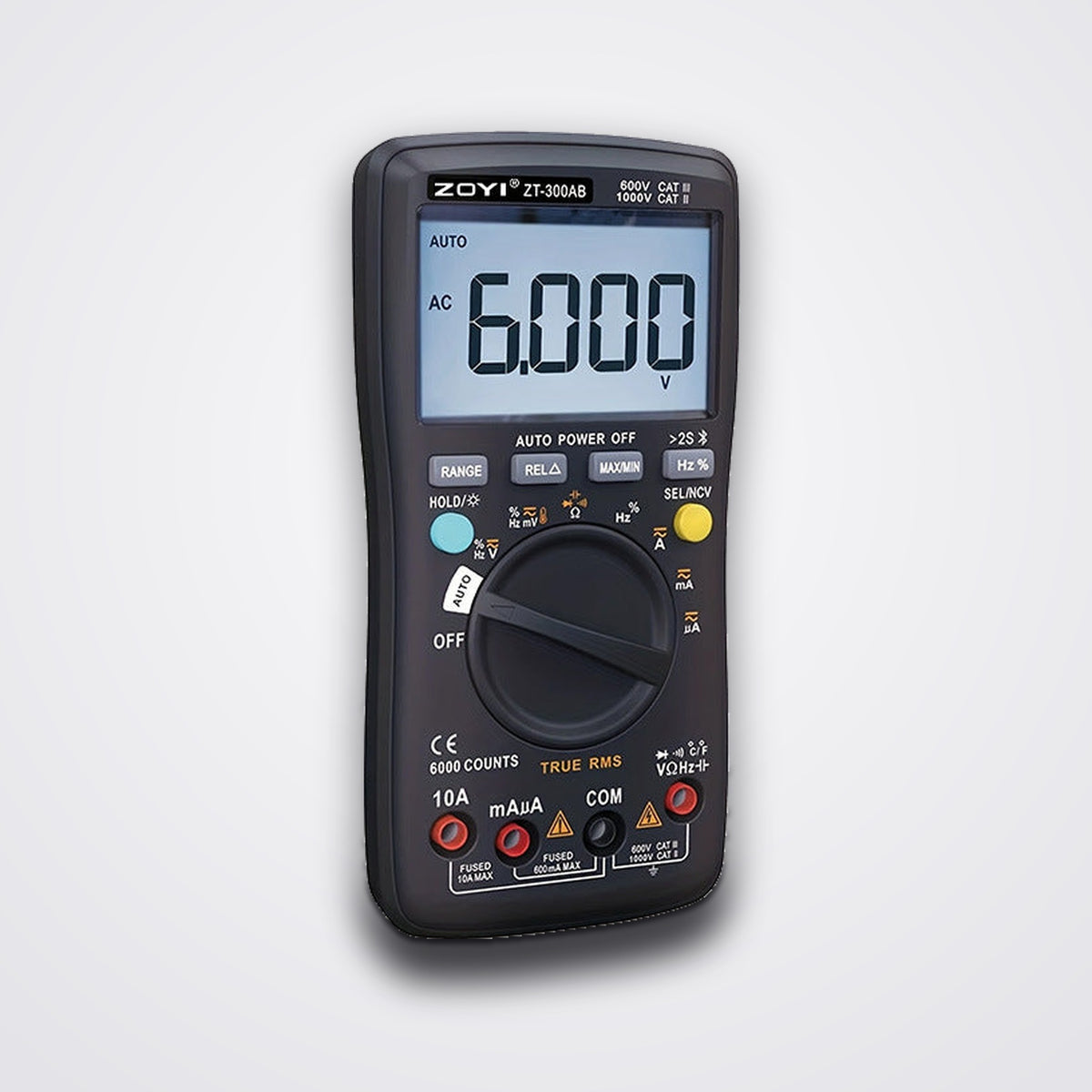 ZOYI ZT-300AB Digital Multimeter, 1000V DC, 2V-750V AC
