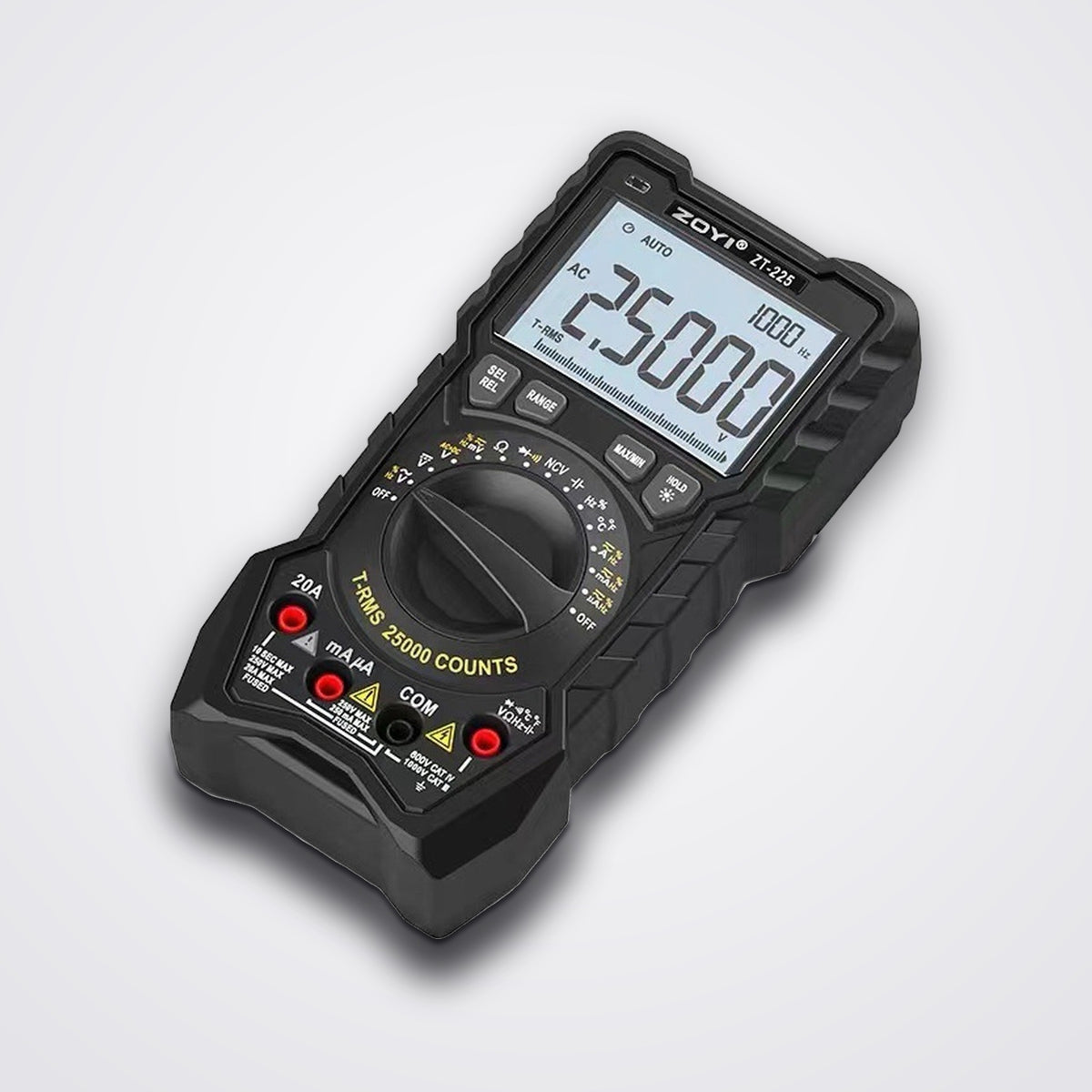 ZT-225 True RMS Digital Multimeter, 25000 Count 4.5 Digit, 20A