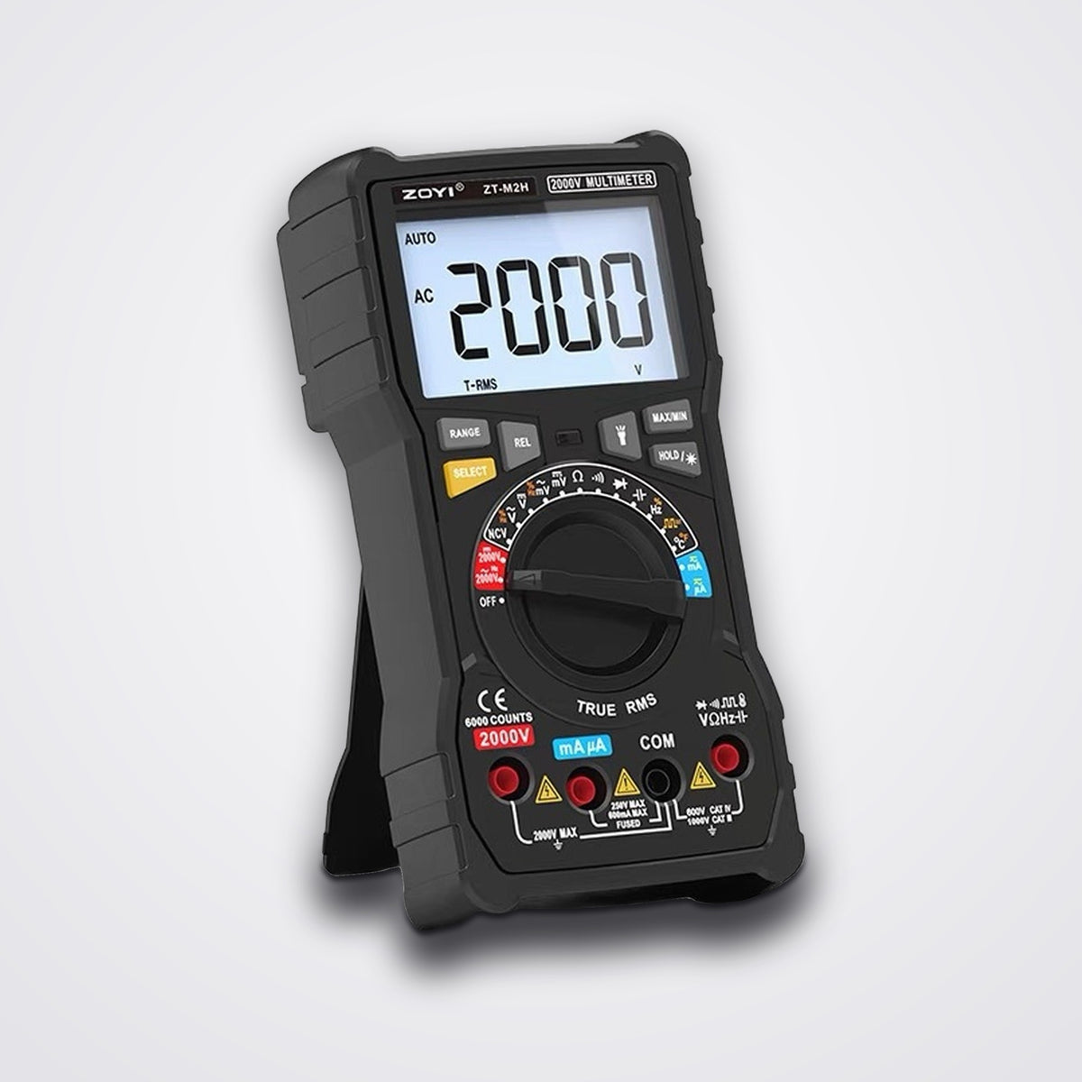 ZT-M2H High Voltage Multimeter 2000V, 6000 Count Digital Electrical Tester