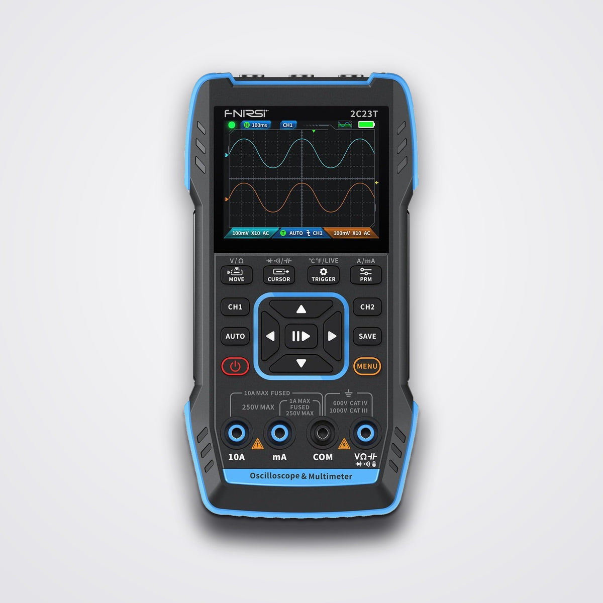 2C23T Handheld Oscilloscope Multimeter, 2 Channel Portable Oscilloscope