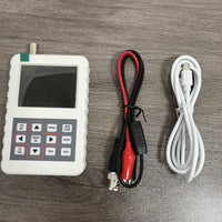FNIRSI DSO-PRO oscilloscope with BNC crocodile clip probe and USB cable
