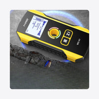 WD-01 detector scanning a concrete wall for hidden metal and pipes