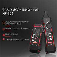 NOYAFA NF-802 cable scanning and wiremap dual mode, telephone line test, rechargeable battery