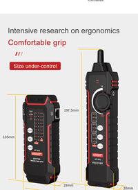 NOYAFA NF-802 receiver dimensions and ergonomic grip