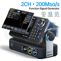 FNIRSI TSG6020 – tilted display, keypad and rotary knob, 2CH 200MSa/s