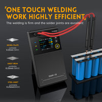FNIRSI SWM-10 spot welding nickel strip to 18650 battery cells