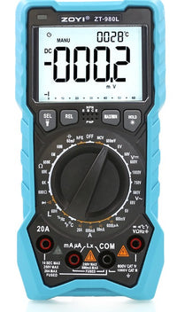 ZOYI ZT-980L blue digital multimeter with inductance