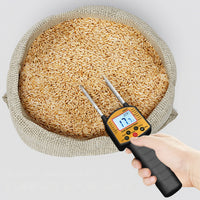 AR991 Grain Moisture Meter, Pin-Type Grain Moisture Tester with Two Long Probes, 5-51%