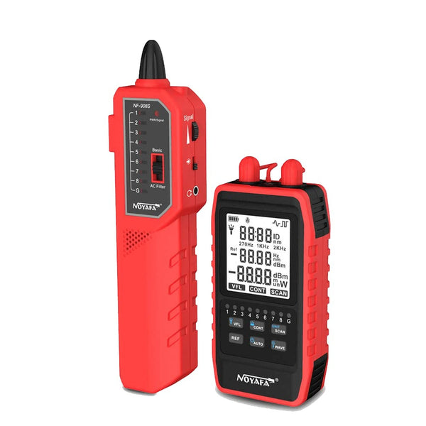 NOYAFA NF-908S optical power meter and wire tracker kit English LCD main view