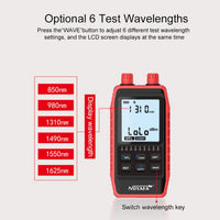 NOYAFA NF-908S six wavelengths 850 to 1625 nm optical power meter display