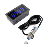 Digital Tachometer RPM Meter with Hall Sensor (Blue)