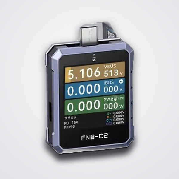FNB-C2 USB C Tester Power Meter, PD3.1, 4-50V, 600W