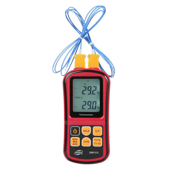 BENETECH GM1312 dual channel thermocouple thermometer clean EN 1