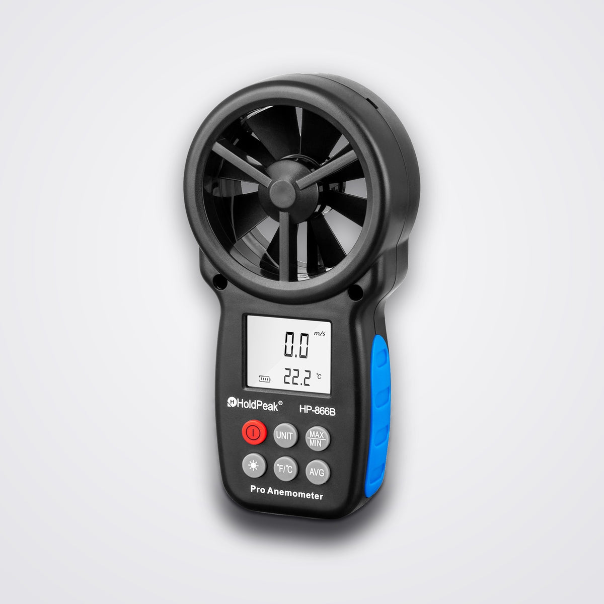 HP-866B Digital Vane Anemometer, Handheld Wind Speed Meter for Extractor Fans, 0.3-30 m/s