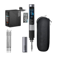 HS-02A Smart Soldering Iron Kit, 100W with Plug-In Tips, Standard Kit with B Tip
