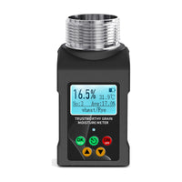 Grain moisture meter with screw-cup and blue LCD