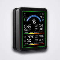 ZN-MT13 WiFi Air Quality Monitor Indoor - CO2, PM2.5, HCHO, TVOC Air Quality Tester for House, Black