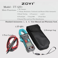 ZOYI ZT-QB1 Clamp Meter, 600V AC/DC, 25mm Jaw
