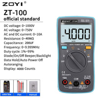 ZOYI ZT100 Digital Multimeter, 4000 Counts
