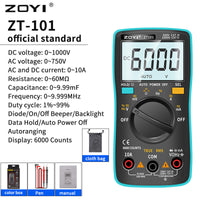 ZOYI ZT101 Digital Multimeter, 6000 Counts